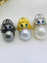S925 sterling silver pendant empty holder suitable for 12-14mm pearls(without pearl)